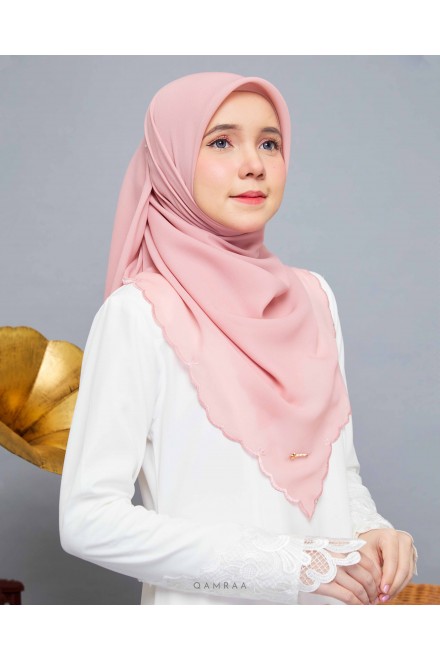BAWAL SULAM INTAN (BUNGA) DEEP PEACH PUFF